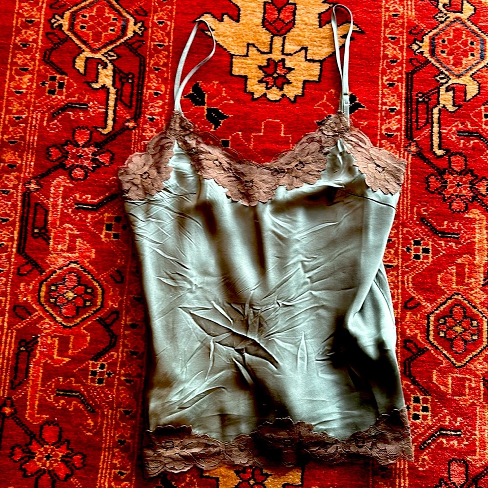 Gold Hawk silk jade  camisole size small